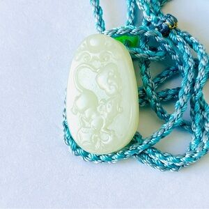 Natural Gemstone Hetian Jade Beetle Necklace,Value For Money Unique Jewelry